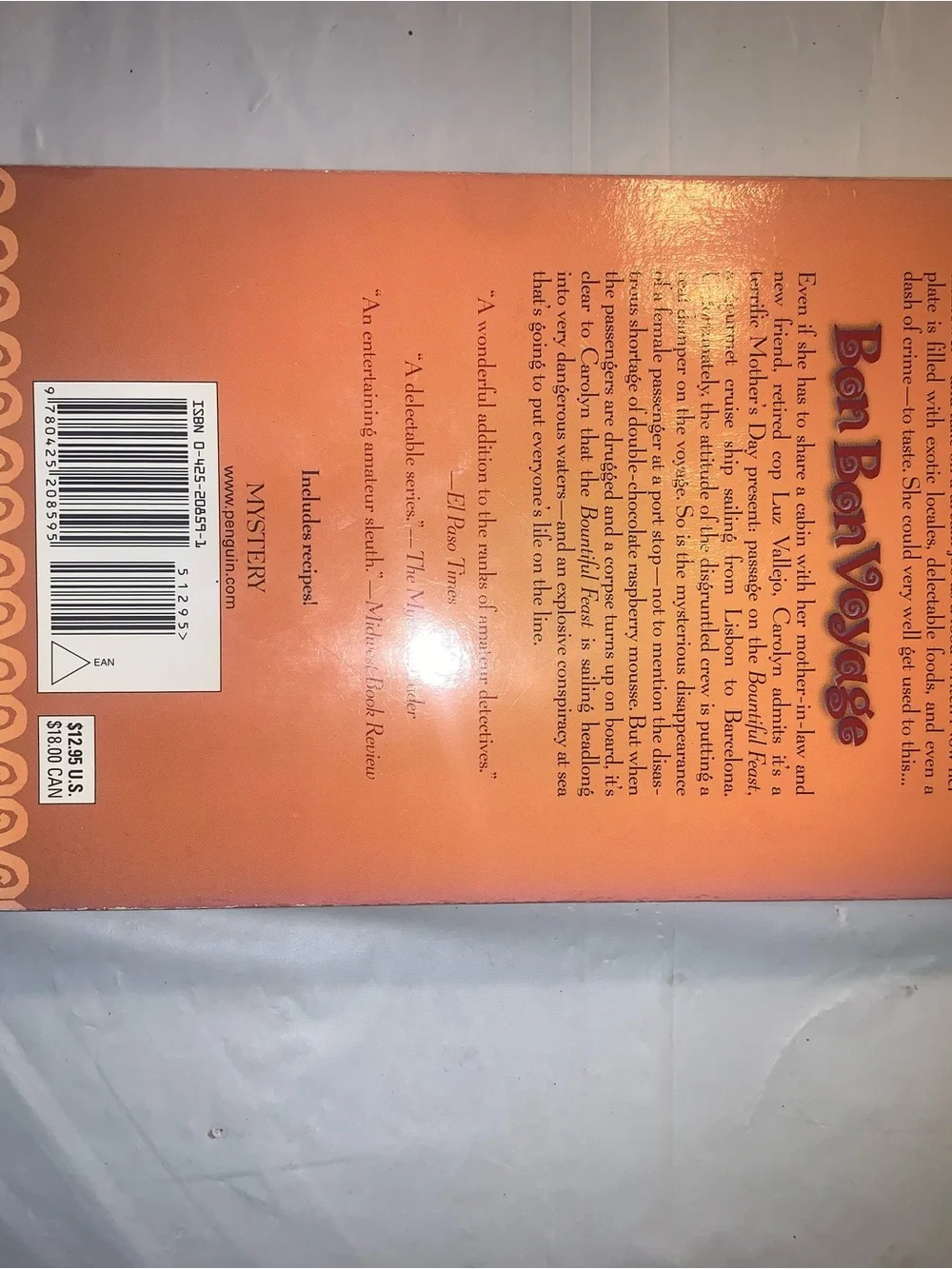 Bon bon voyage culinary mystery book